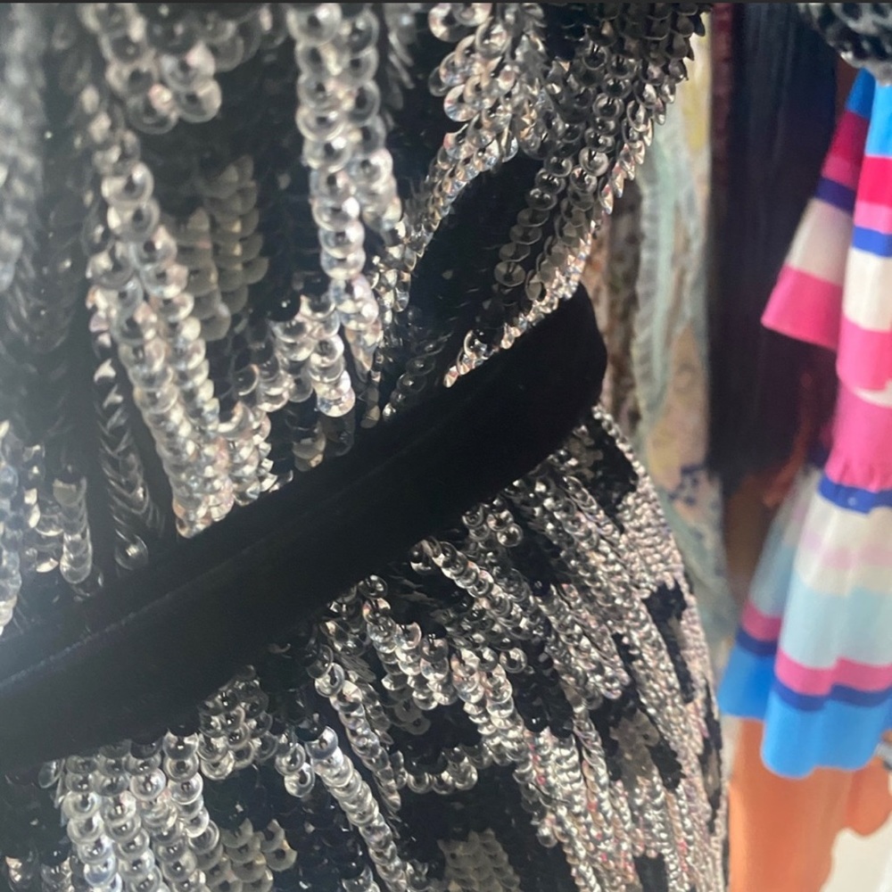 Retrofete Gabriel sequin Robe-Leopard - Picture 3 of 4